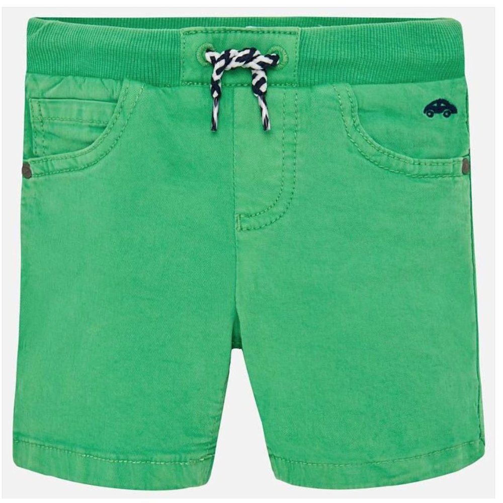 NWT MAYORAL Boys 9 months Bermuda Shorts Drawstring Car Pockets Adjustable Waist